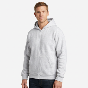 Men's Hooded Hoodie Gray Fleece Pocket Casual Autumn Regular Fit <b>Knitted</b> Cotton Hoodie Machine Washable Non-Stretch Front <b>Bags</b> - Product Image 4