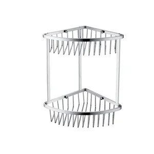 304 stainless steel Square basket rack net basket bathroom chrome plated single bathroom shelf