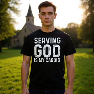 Camiseta Christian Cardio: Servir a Dios es mi Motivación para Entrenar - Producto Promocional - Product Image 3
