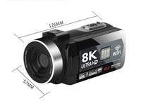 8K dijital Video kamera gece görüş 48MP kablosuz Webcam 16X canlı akışı için optik Zoom kaydedici