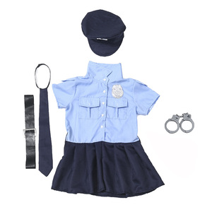 Cute Girl Little Police Game Cosplay Dress Cool Police Officer Uniform Kids Police <span class=keywords><strong>Costume</strong></span> - Product Image 3