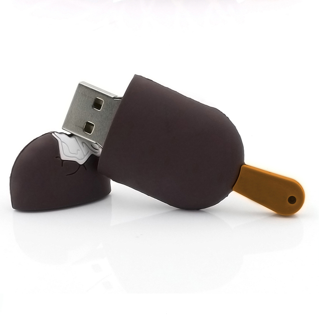 PVC Ice Cream USB Stick 2.0 USB Flash Drive Cartoon Pen Drive With Logo Custom Made USB Flash Drive