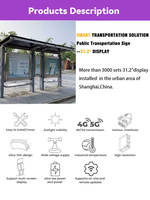 Layar AMOLED Satu Bagian 31,2 Inci Hitam Putih SUNY Bus Stop/Shed