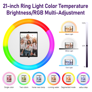 Anneau lumineux LED RGB portable léger pour selfie à main, iPad, photomaton, iPad photobooth - Product Image 4