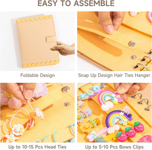 Organisateur de bandeaux mural en feutre, matériau polyester, design pliable pour rangement derrière la porte, style américain - Product Image 6