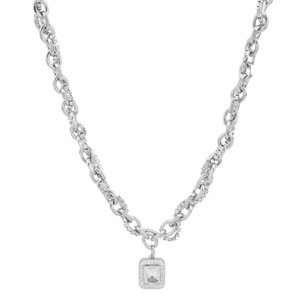 New Simple Niche Design <b>Titanium</b> Steel Square Shaped Pendant Necklace Hiphop Silver Plated Unisex's Necklaces Fashion Jewelry - Product Image 6