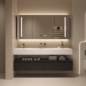Chất lượng cao sang trọng Elegent vuông phụ nữ phụ nữ vanidad Del cuarto Bano Salle de bains vanite lịch thi đấu thiết kế prefab trang trí - Product Image 1