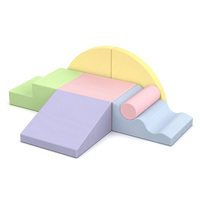 Ensemble de jeu sensoriel multi-pièces pour tout-petits, blocs de mousse macaron, escalade, glissière, pour la maternelle, la maison, les jeux d'intérieur