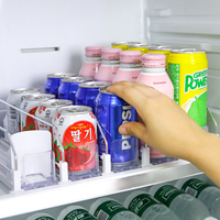 Système de poussoir pour bouteilles de boisson, système de gestion automatique de l'eau du réfrigérateur à ressort en plastique automatique pour supermarché