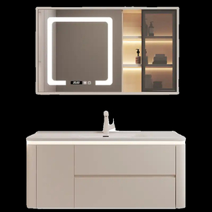 Kết hợp đơn giản hiện đại phòng tắm rửa bảng kết hợp tủ phòng tắm thông minh tích hợp gốm gió Kem - Product Image 2