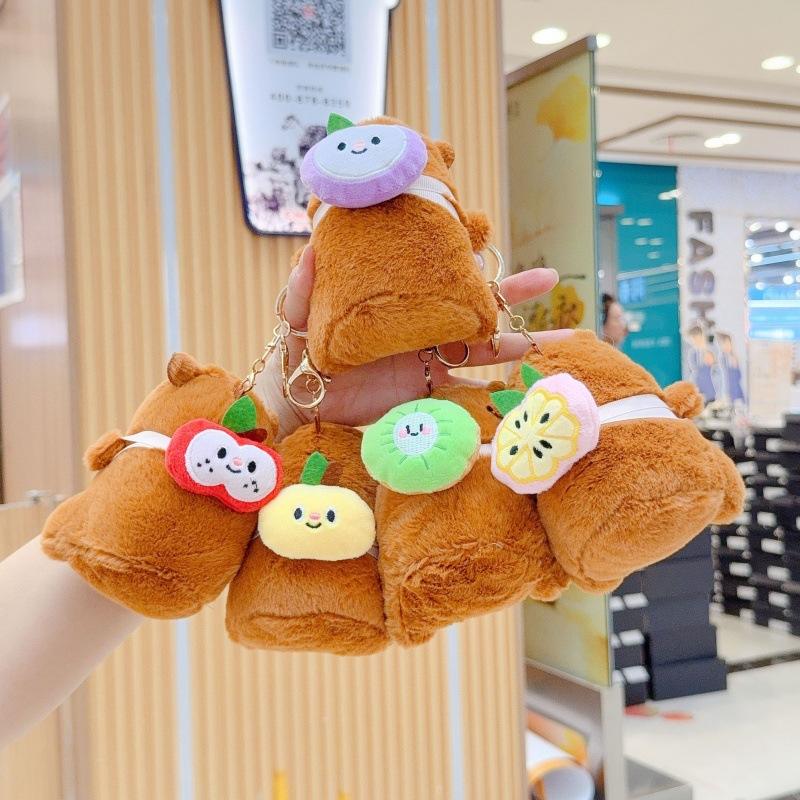 Capybara Plush Keychain Set Capybara Stuffed Animal Cute Animal ...