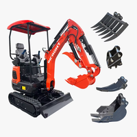 Pengiriman Gratis EPA/EURO 5 Mini Excavator Cina Mesin Kubota EPA 3.5 ton 2 ton 1 ton 1.7 Ton Excavator Kabin Mini Digger Dijual