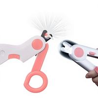 Coupe-ongles pour chien et chat avec lumières LED, LED lumineuses pour une visualisation rapide des vaisseaux sanguins des ongles, coupe-ongles ergonomique pour animaux de compagnie