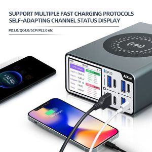 Aixun DP20 แหล่งจ่ายไฟแบบสวิตช์โหมดกำลังสูง จอแสดงผล IPS HD ขนาด 2.4 นิ้ว แบบมีสาย/ไร้สาย ชาร์จแบบตั้งโต๊ะ อุปกรณ์ชาร์จเร็วอัจฉริยะ - Product Image 5