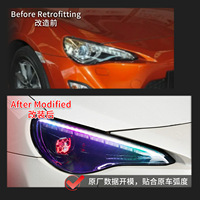 Nouveau pour GT86 et BRZ : Kit de modernisation/amélioration de phares LED 12V avec feux de jour RGB et commande de direction