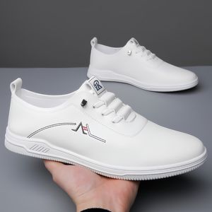 Chaussures de créateur haut de gamme American Cup pour hommes, baskets en cuir véritable, style course et marche, baskets en cuir patchwork - Product Image 6