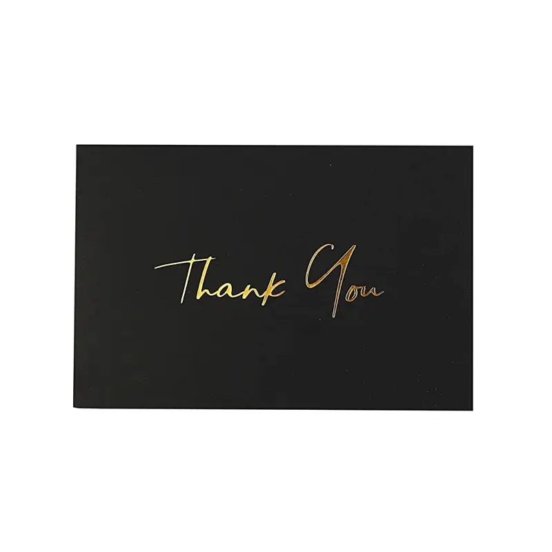 Birthday Thank You Cards Custom Gold Foil White With Envelope For Wedding Small Business Cards