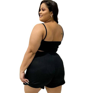 Conjunto de Dos Piezas Sexy de Verano para Mujer Talla Grande, con Falda y Pantalones de Color Sólido, <span class=keywords><strong>Elegante</strong></span> y con Estilo - Product Image 3