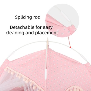 Tente <span class=keywords><strong>tipi</strong></span> pour chat en lin personnalisée Petopia, <span class=keywords><strong>lit</strong></span> pliable avec caoutchouc et duvet, durable, pour l'intérieur et l'extérieur, perchoirs et lits pour chat - Product Image 5