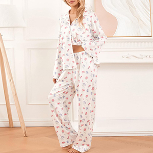 Set <span class=keywords><strong>Pigiama</strong></span> <span class=keywords><strong>Invernale</strong></span> da Donna in <span class=keywords><strong>Cotone</strong></span>, 2 Pezzi, Morbido e Traspirante, Maniche Lunghe, Produzione ODM Personalizzata all'Ingrosso - Product Image 3