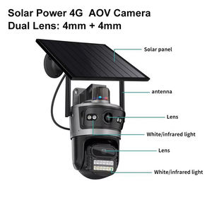 4G กล้อง AOV พลังงานแสงอาทิตย์ตรวจจับ10X AI เลนส์คู่4MP การรักษาความปลอดภัยกลางแจ้งซิมการ์ด4G กล้อง CCTV พลังงานแสงอาทิตย์ - Product Image 4