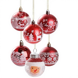 Adornos Navideños de Plástico con Diseño Transparente y Colorido, de Alta Calidad, en Caja, para Colgar en el Árbol - Product Image 1