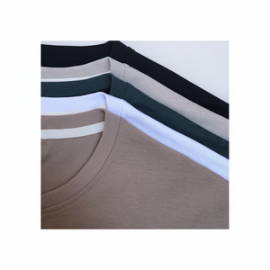 Camiseta de Algodón Suvin de Alta Calidad, Cuello Redondo, Manga Corta, Talla Grande, Lisa, para Hombre, 180 g/m², Impresión de Logotipo Personalizado, Diseño Sólido - Product Image 1