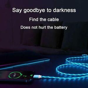 Colorful Light USB C Cable Led Light Visible Glowing Fast Charging Type c Flow Glowing Streamer Data Cable for For Samsung - Product Image 5