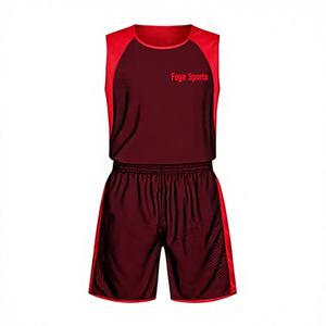 Conjuntos de Uniformes de Baloncesto sin Mangas para Hombre, Diseño Personalizado, Color Sólido, 100% Poliéster Transpirable, Foge Sports 180g, Todas las Temporadas - Product Image 1