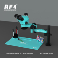 Microscope stéréoscopique trinoculaire RF4 pour la réparation électronique, la soudure de circuits imprimés et l'inspection des composants SMT, contrôle qualité