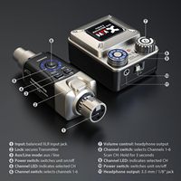 Système de monitoring intra-auriculaire sans fil Xvive U45 IEM avec émetteur 5.8GHz et récepteur bodypack pour studio/essai/spectacle en direct, avec fonction de balayage de canaux