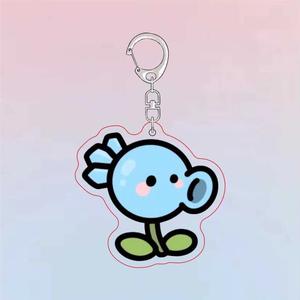 Plants vs Zombies <span class=keywords><strong>Q</strong></span> versión acrílico llavero lindo colgante de llavero de dibujos animados para mochila regalo al por mayor - Product Image 6
