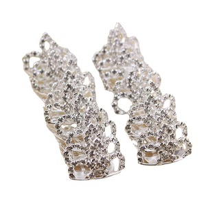Peigne à cheveux couronne en strass, coiffe de princesse, cadeau d'anniversaire, accessoires pour cheveux d'enfants, style européen, en métal avec décoration 3D - Product Image 5