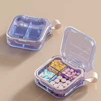 MEMOSAN BS1361J Boîte de rangement portable en silicone et plastique pour pilules, 7 jours, pour les voyages, les compléments vitaminiques et les médicaments