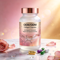 Capsules de peptides de collagène hydrolysé, complément alimentaire de collagène de qualité alimentaire, étiquette privée OEM
