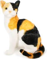 Jouet en peluche pour chat en tissu à rayures jaunes personnalisé, fabrication de jouets en peluche