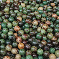 Perles en vrac UJBOX en bois de Bodhi rayé vert naturel, différentes tailles, pour bracelets DIY, chapelets de prière, fournitures de bijoux