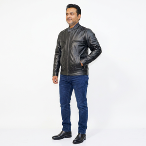New Arrival <b>Men's</b> Lightweight High Quality Custom Design Motorbike <b>Leather</b> <b>Jacket</b> Windproof Sportswear Plus Size Outdoor <b>Jacket</b> - Product Image 1