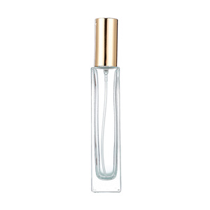 Venta caliente: Botella pulverizadora de perfume cosmético portátil de vidrio cuadrado de 30ml, 50ml, 100ml con tapa dorada/plateada, marca Capot - Product Image 6