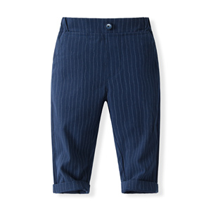 Catpapa Vente en gros Ensemble 4 pièces <span class=keywords><strong>pour</strong></span> bébés garçons : Barboteuse bleu clair, Gilet rayé marine, Pantalon et Nœud papillon – Tenue de cérémonie - Product Image 5