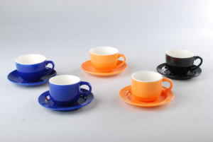 Taza de cerámica de piedra, taza de café en relieve con esmalte de reacción, venta al por mayor - Product Image 5