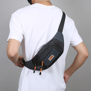 Fashion Waist Bag Nylon Large Capacity Water Resistant Outdoor Sports Chest Bag For Men Women Gray Black Military Green Blue - Product Image 4