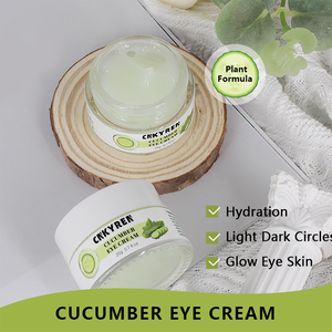 Crema de Ojos de colágeno y ácido hialurónico orgánico Mascarilla de hoja de pepino Vegano para aliviar bultos Arrugas Círculos oscuros Hinchazón - Product Image 2