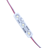 Modules LED bleus étanches IP67 de haute qualité, 5 ans de garantie, GOQ 6615, 12V 1.2W 2700K, blanc chaud doux, 3 LED, pour boîte lumineuse publicitaire
