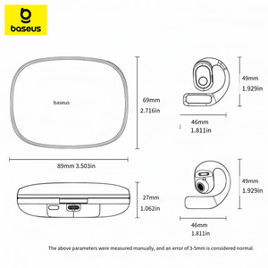 Cuffie Wireless True BT Baseus <span class=keywords><strong>Serie</strong></span> Eli 1i, Usate al 95%, Nuove, Open-ear con Latenza Ultra-bassa e Lunga Durata della Batteria - Product Image 6