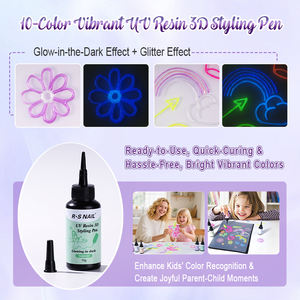 Bolígrafo de Resina Fluorescente 3D Ransheng, No Tóxico, de Alta Precisión, para Joyería, Miniaturas y Trabajos Detallados - Product Image 3