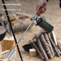 Accessoire de cuisine de camping polyvalent et robuste, allume-feu portable en acier inoxydable de haute qualité pour charbon de bois extérieur