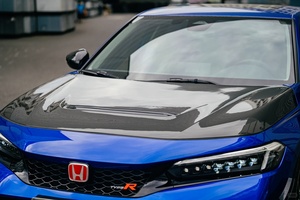 Capó de Fibra de Carbono Real Estilo <span class=keywords><strong>Type</strong></span>-<span class=keywords><strong>R</strong></span>, Personalizado para <span class=keywords><strong>Honda</strong></span> <span class=keywords><strong>Civic</strong></span> 11ª Gen. FE1 FL1 (2022-2025), Nuevo - Product Image 3
