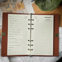 Carnet de voyage vintage personnalisé avec logo, carnet à feuilles mobiles, journal de voyage en cuir PU