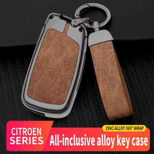 Étui de clé en alliage de zinc tendance pour Citroën <span class=keywords><strong>C3</strong></span> <span class=keywords><strong>C3</strong></span> <span class=keywords><strong>Aircross</strong></span> E <span class=keywords><strong>C3</strong></span>, protection intégrale pour clé de voiture, <span class=keywords><strong>accessoires</strong></span> - Product Image 5